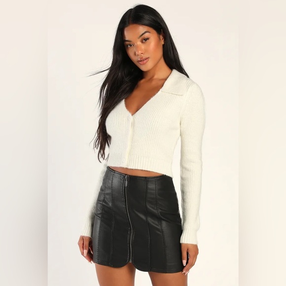 🌻🆕FREE PEOPLE Layla Vegan Mini Skirt-Sizes 2 & 10 - Picture 8 of 16